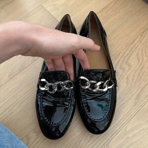 Donald Pliner patent leather loafers